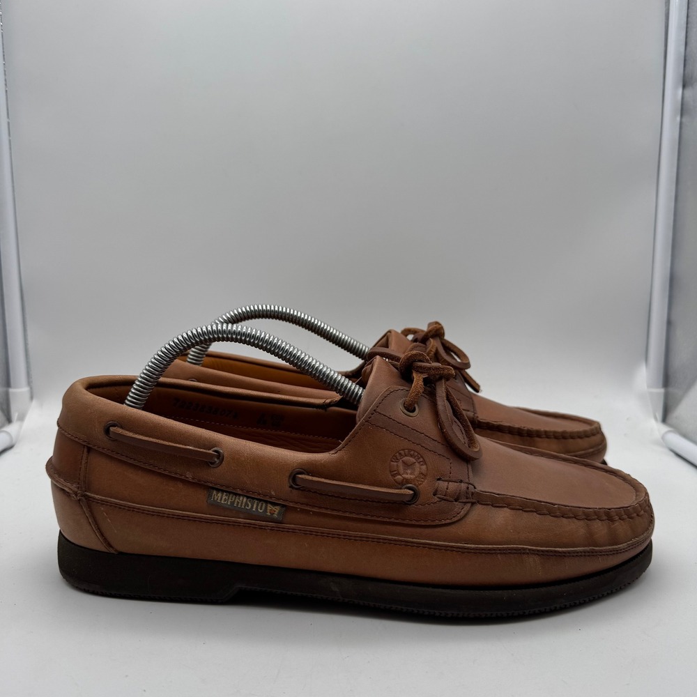 Mephisto Spinnaker Tan Leather Boat Shoes Mens 8.5 US 8 EUR Loafers 722383807